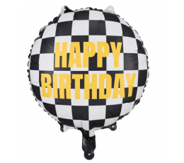 Folija balons "Happy Birthday Race" (45 cm)