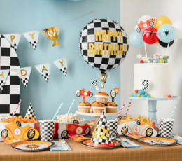 Folija balons "Happy Birthday Race" (45 cm) 2
