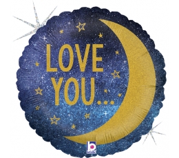 Folija balons "Love you to the Moon and back" (46 cm)