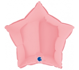 Folija balons, matēta  "Rozā zvaigzne"  (46 cm)