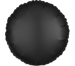 Folija balons "Melns aplis", matēts (43 cm)