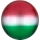 Folija balons-orbz, sarkans-zaļš ombre (38 cm)