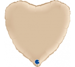 Folija balons "Šampanieša krāsas sirds" (46 cm)