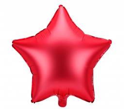 Folija balons "Sarkana zvaigzne" (45 cm)