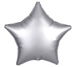 Folija balons "Sudraba zvaigzne", matēta (43 cm)