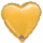 Folija balons uz nūjiņas "Sirds", zelta (23cm)