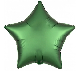 Folija balons "Zaļa zvaigzne", matēta (48 cm)