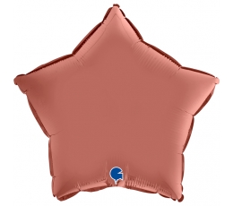 Folija balons "Rozā- zelta zvaigzne", matēta (46 cm)