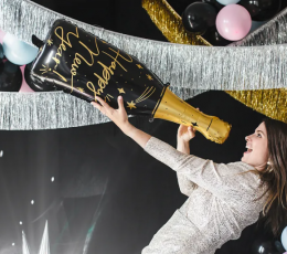 Formīgs folija balons "Jaungada šampanietis" (39x98 cm) 1