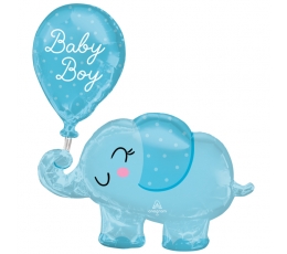 Formīgs folija balons "Zilonis - Baby boy" (73x78 cm)