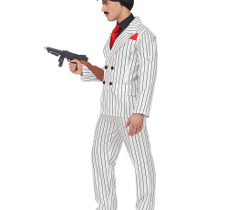 Gangstera uzvalks, balts svītrains (M) 3