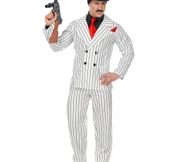Gangstera uzvalks, balts svītrains (M) 1