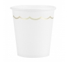 Glāzītes, baltas ar zelta maliņu (8 gab./200 ml)
