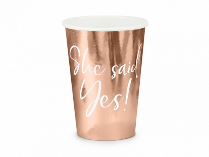 Glāzītes "She said yes!" (6 gab./220 ml)