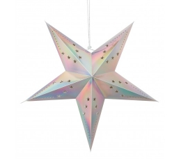 Karināma dekorācija-zvaigzne, hologrāfiska (30 cm)