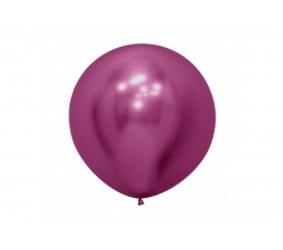 Liels balons, metalizēts aveņkrāsas (30cm)