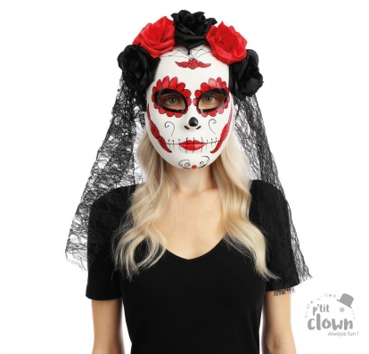 Maska ar plīvuru "Day of the Dead"