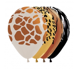 Metālizēti baloni "Safari " (25 gab. / 30 cm)