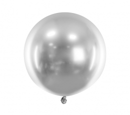 Metalizēts (chrome) balons, sudraba krāsā (60 cm)