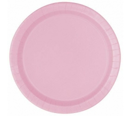Papīra šķīvīši, maigi rozā (8 gab/22.2 cm)