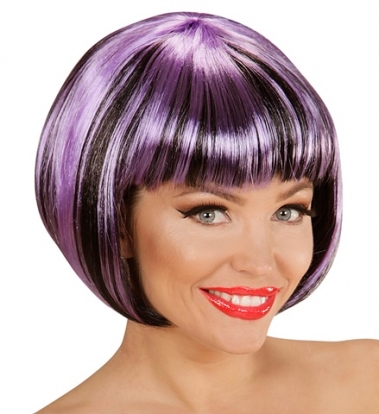 Parūka ar īsiem matiem, melna violeta