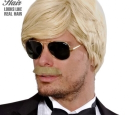 Parūka ar ūsām "Blondais PlayBoy"