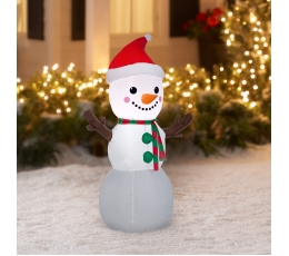 Piepūšama, izgaismota dekorācija "Sniegavīrs" (70x 45x120 cm / 3 LED)