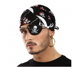 Pirātu acu apsējs un auskars