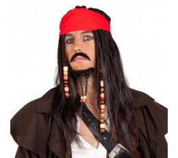 Pirātu parūka ar bārdu un galvas saiti