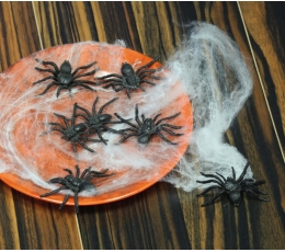 Plastmasas dekorācijas "Zirnekļi" (8 gab/6 cm)