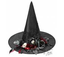 Raganas cepure ar Helovīna dekoriem
