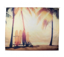 Sienas dekors-plakāts "Beach & Surf" (1,50 x 1,90 m)