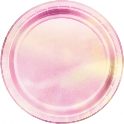 Šķīvīši, rozā perlamutrs (8 gab /17 cm)