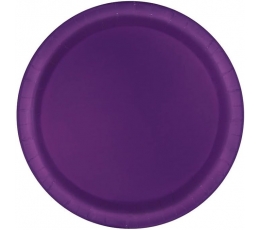Šķīvīši, violeti (8 gab./17 cm)