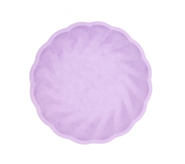 Šķīvji, apaļi ceriņu krāsā (6 gab./22,9 cm)