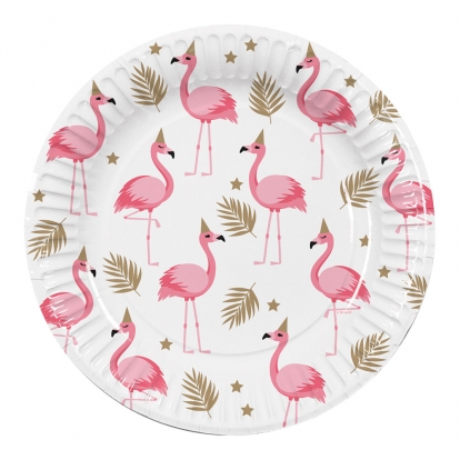Šķīvji "Flamingo" (10 gab./23 cm)