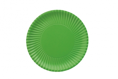 Šķīvji, gofrētas zaļas (10 gab./18 cm)