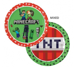 Šķīvji "Minecraft" (8 gab./23 cm)