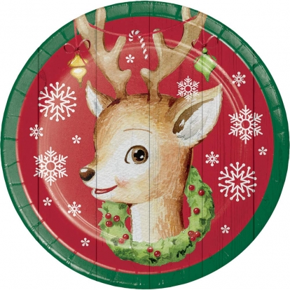 Šķīvji "Retro Ziemassvētki" (8 gab./18 cm)