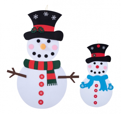 Spēle ar līmējamām dekorācijām "Sniegavīrs" 