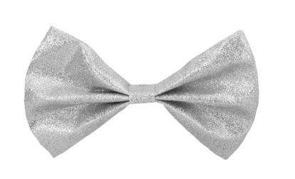 Tauriņš / spīdīgs sudrabs (1 gab./12 cm. X 6 cm.)