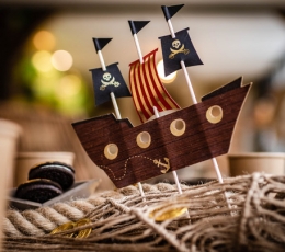 Tortes dekorācijas "Pirātu laivas" (17x21 cm) 1