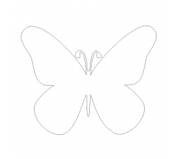 Бабочки, белый (20 шт. / Л)