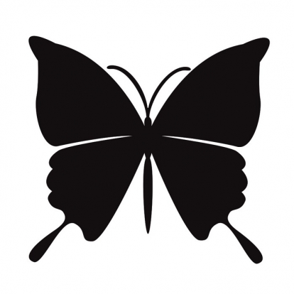 Бабочки, черные (20 шт. / M)