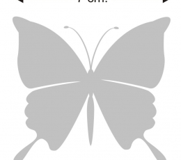Бабочки, серые (20 шт. / С) 0