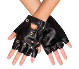 Байкерские перчатки, черные