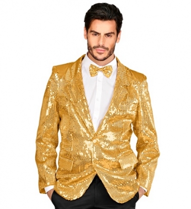 Блестящий пиджак, золотой (L)