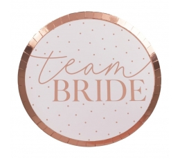 Бумажные тарелки-подставки "Team Bride" (8 шт/24 см)