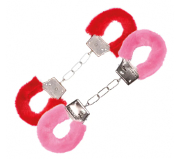Декоративные наручники, розовый/красный