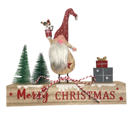 Деревянное украшение "Merry Christmas"  (20х17 см / 20 гр)